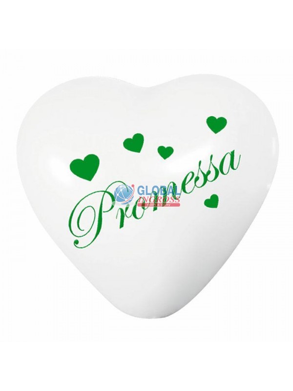 PALLONCINO CUORI PROMESSA BIANCO.