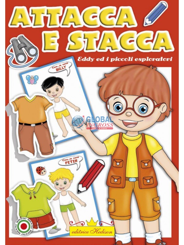 LIBRO ATTACCA STACCA EDDY ESPLORATORE.