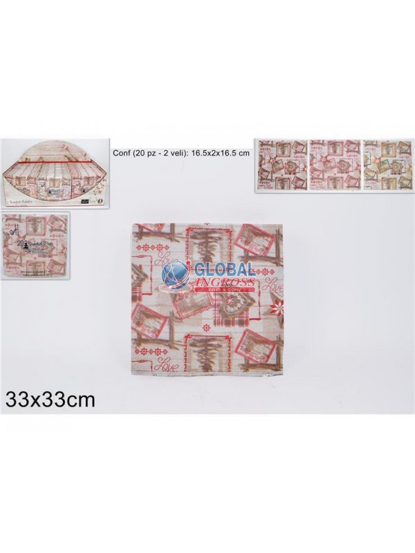 TOVAGLIOLI NATALE DECORI 33x33