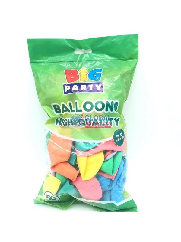 PALLONCINI PASTELLO ASS. 50pz 30cm