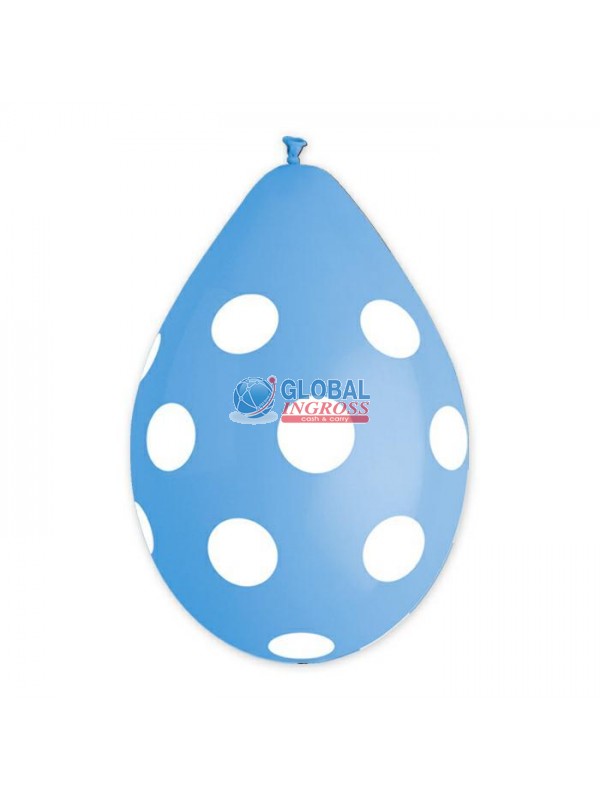 PALLONCINI POIS TURCHESE 10pz