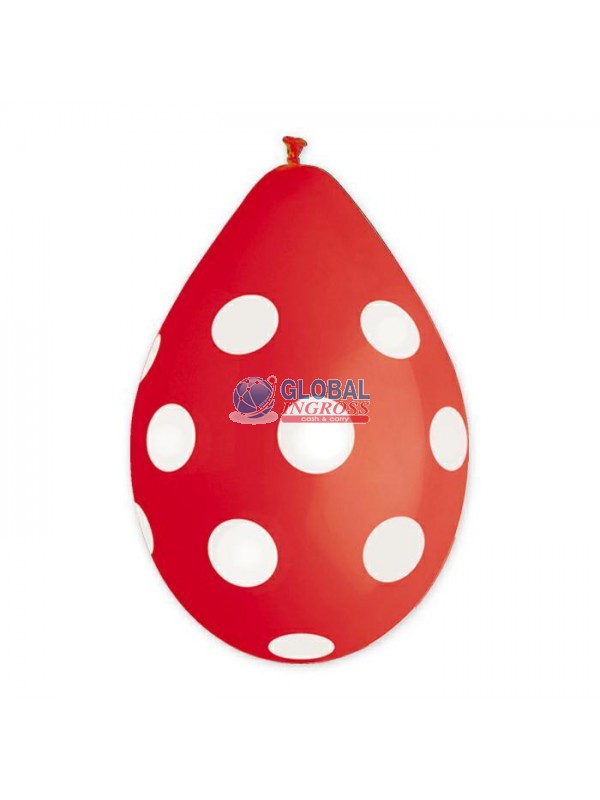 PALLONCINI POIS ROSSO 10pz