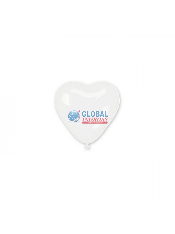 PALLONCINO CUORE BIANCO28cm