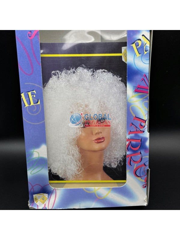 PARRUCCA RICCIOLONA EXTRA LUSSO BIANCA