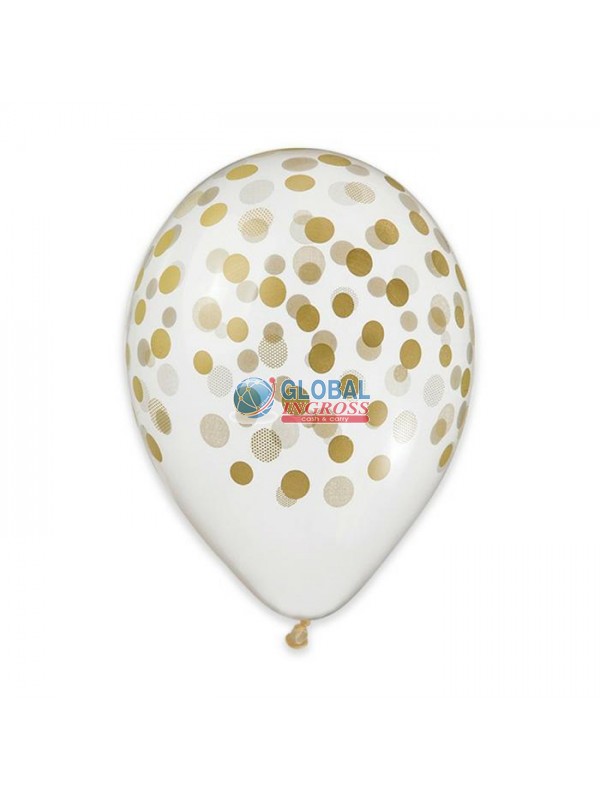 PALLONCINO CONFETTI ORO13'/33cm