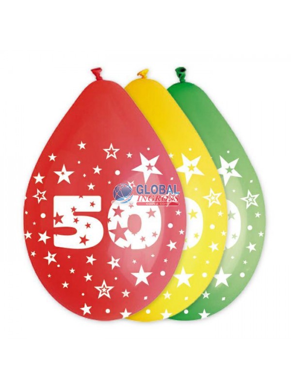 PALLONCINI 50 ANNI.10pz