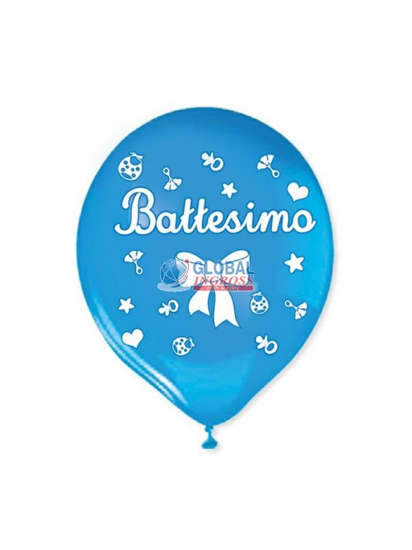 PALLONCINI LARGE 20pz BATTESIMO CELESTE