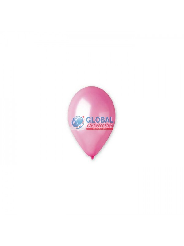 PALLONCINI METAL LARGE ROSA 100pz