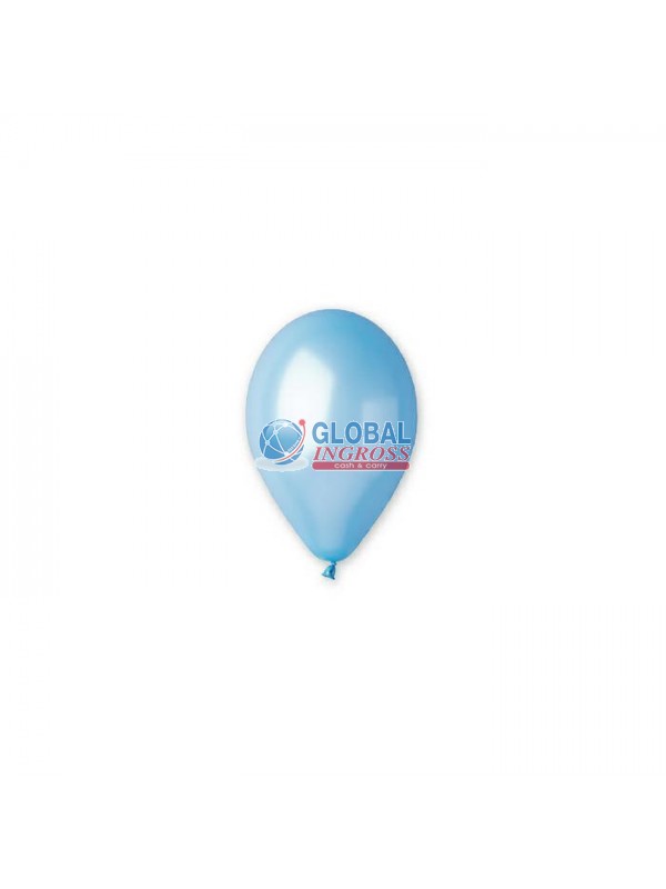 PALLONCINI METAL LARGE CELESTE 100pz