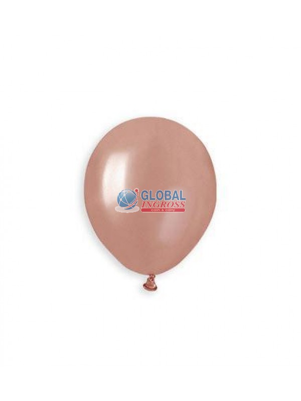 PALLONCINI METAL 5'ROSEGOLD 100pz