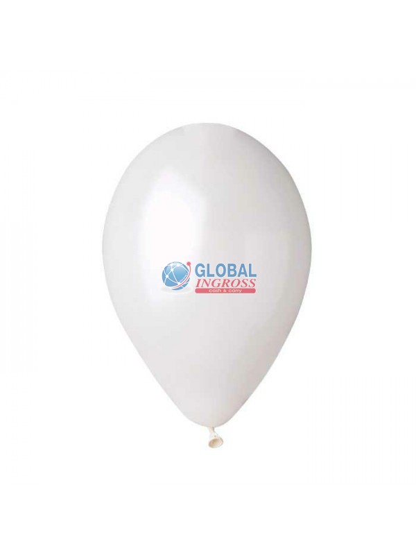 PALLONCINI METAL LARGE BIANCHI 100pz