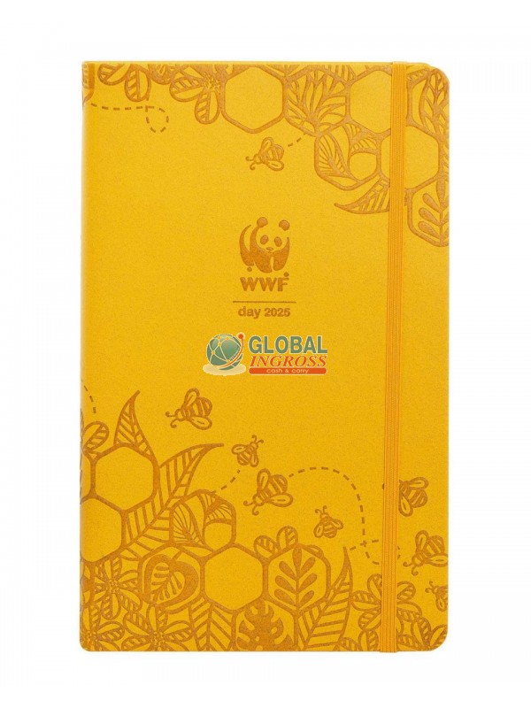 AGENDA 2025 WWF LARGE DAY GIALLO MIELE
