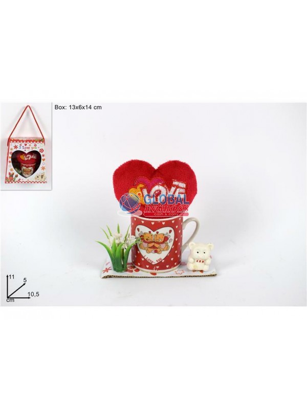 TAZZINA CUORE C/PELUCHEFIORE