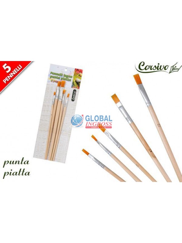 PENNELLI PUNTA PIATTA 5pz