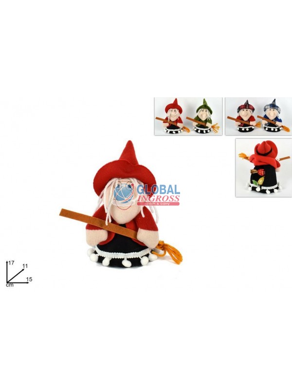 BEFANA STOFFA 15cm C/TASCA