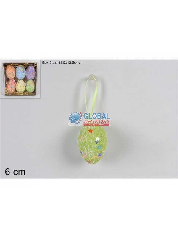 UOVA COLORATE 6pz 6cm IN BOX