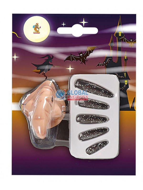 SET NASO STREGA + UNGHIE NERE