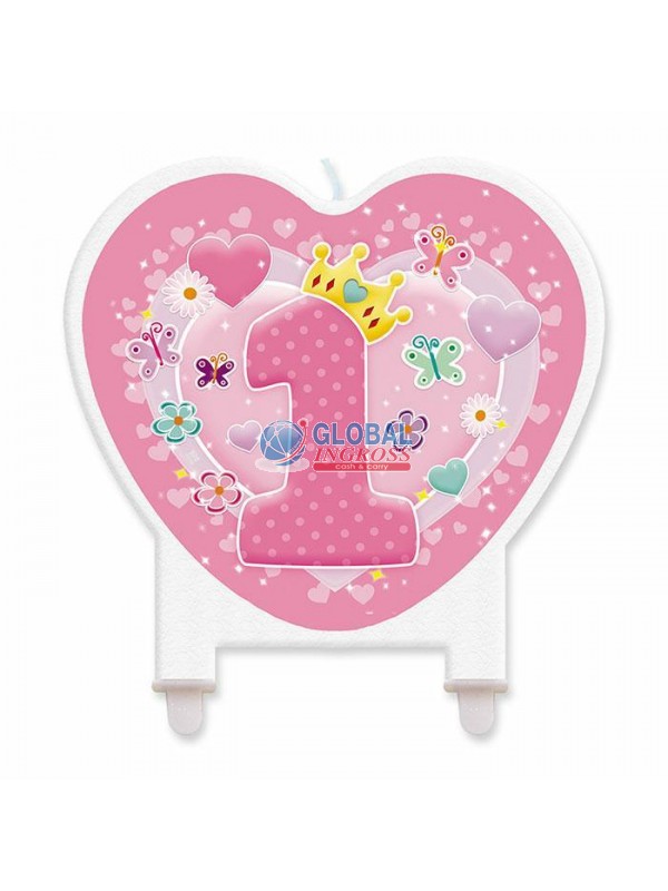 CANDELA BIG 1'COMPLEANNO ROSA