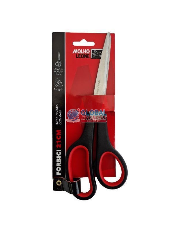 FORBICI MOLHO LEONE 21cm MANICO GOMMATO ASIMMETRICO
