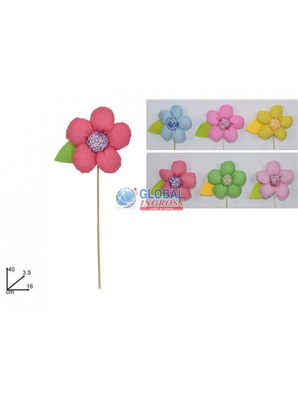 SPILLONE FIORE TESSUTO 16cm