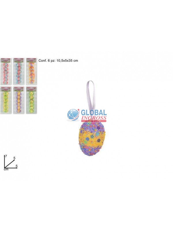 APPENDINI UOVA 7cm 6pz BICOLORE