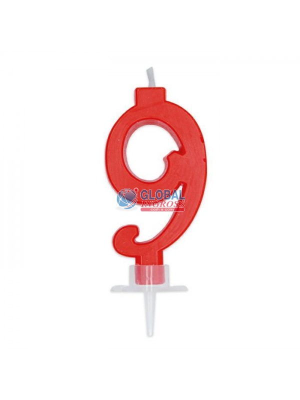 CANDELINA CERA ROSSA 9