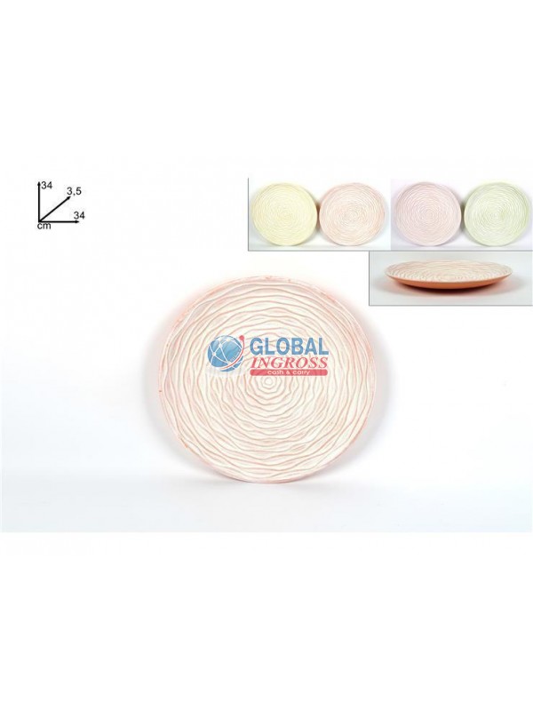 CENTROTAVOLA LEGNO 34cmCOL.ASS.