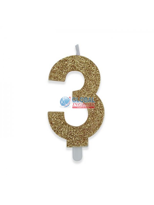 CANDELINA GLITTER ORO 3