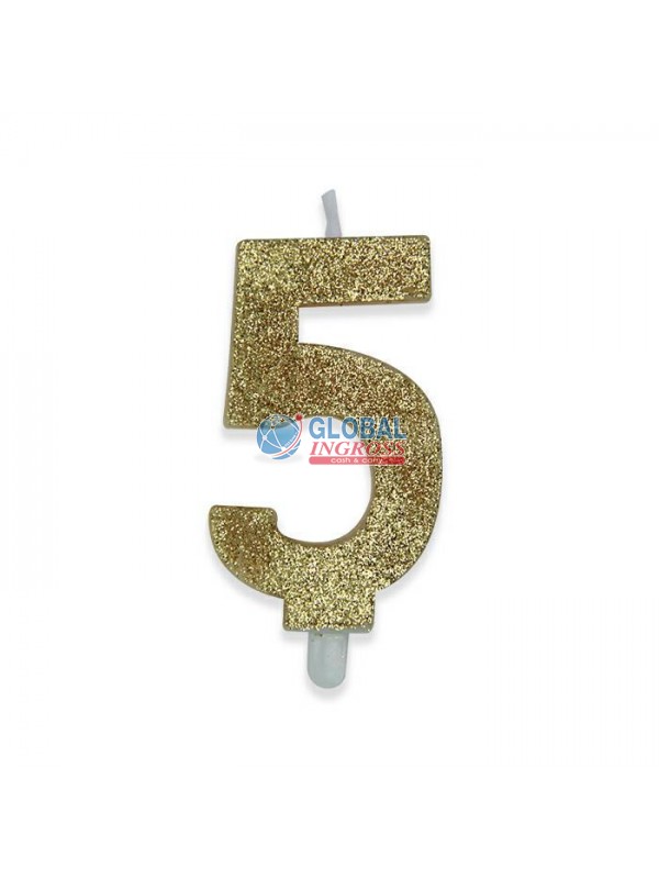 CANDELINA GLITTER ORO 5