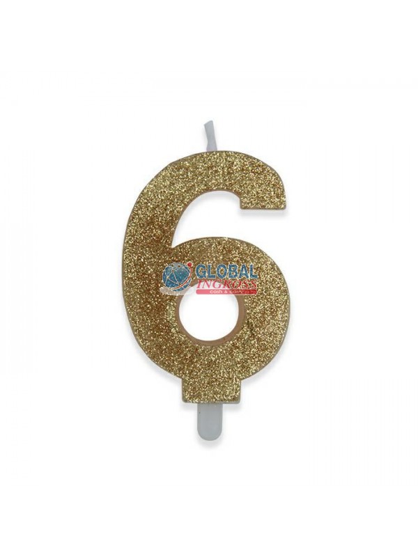 CANDELINA GLITTER ORO 6
