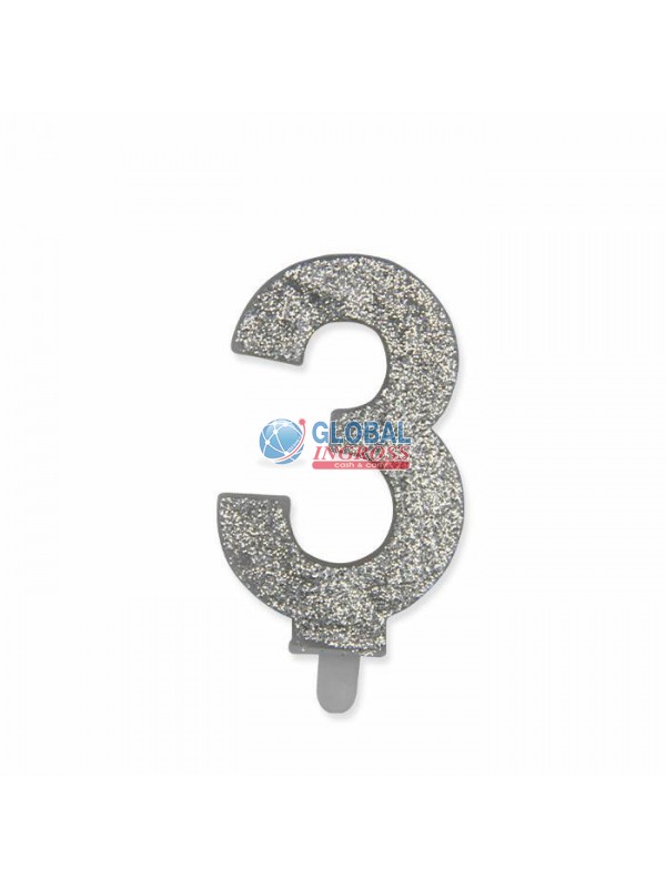 CANDELINA GLITTER ARGENTO 3