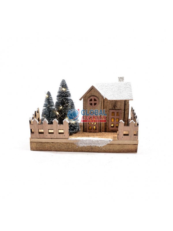 PAESAGGIO IN LEGNO C/LUCI