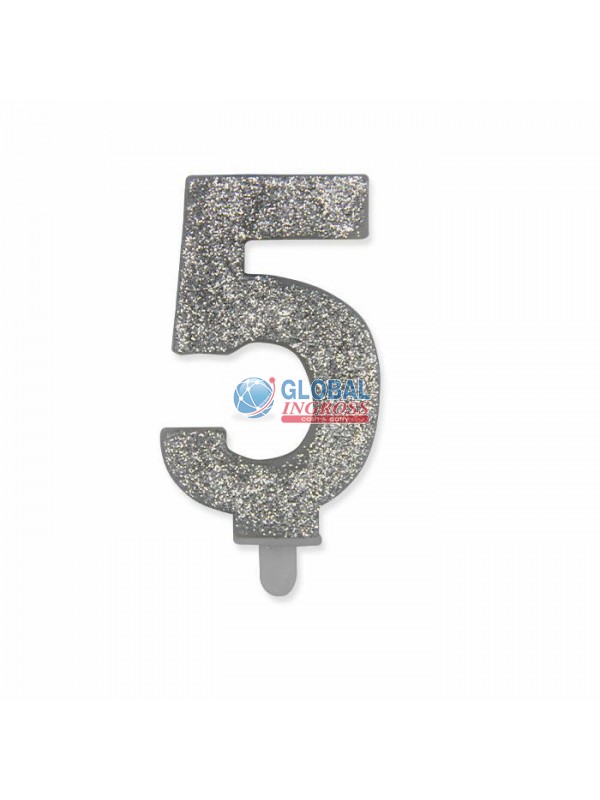 CANDELINA GLITTER ARGENTO 5