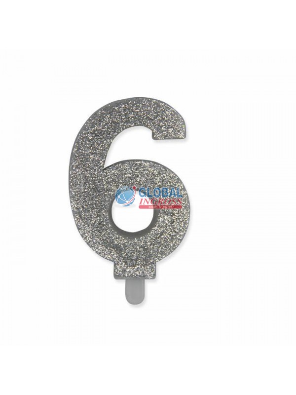 CANDELINA GLITTER ARGENTO 6
