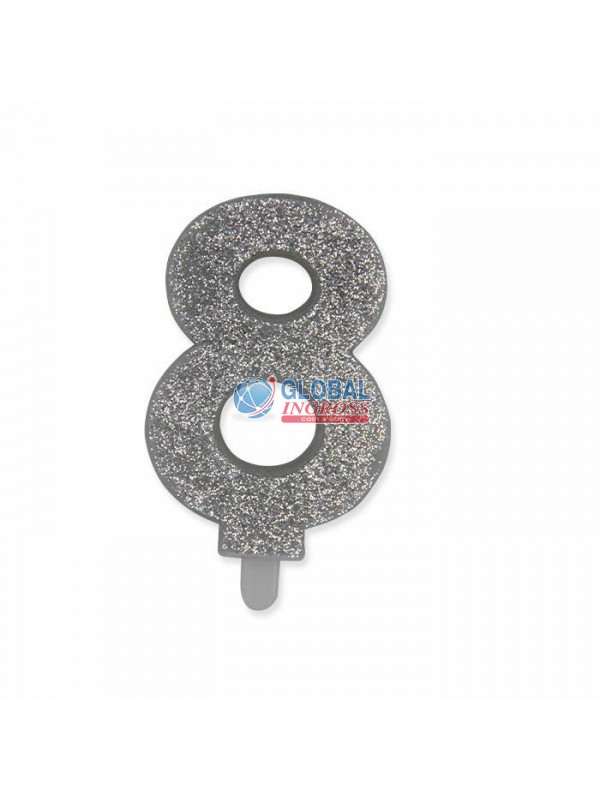 CANDELINA GLITTER ARGENTO 8