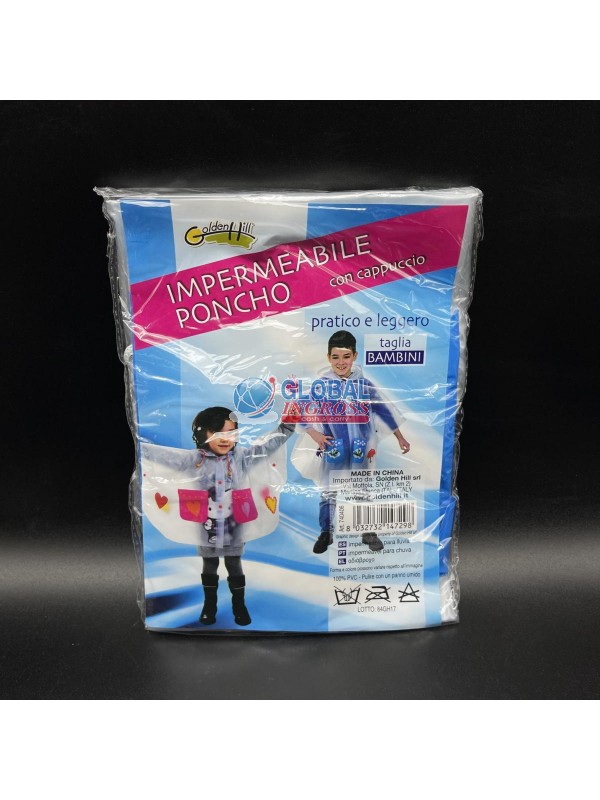 PONCHO BIMBO IMPERMEABILE