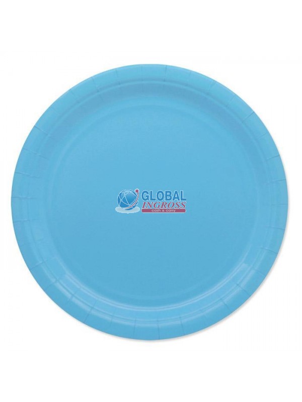 PIATTI ECOLOR 24cm CELESTE 25pz