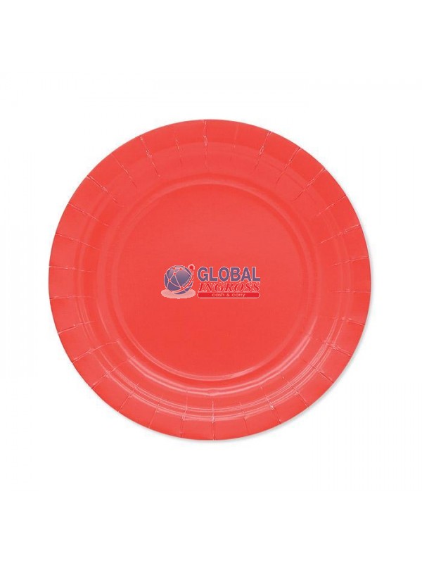 PIATTI ECOLOR 18cm ROSSO 25pz