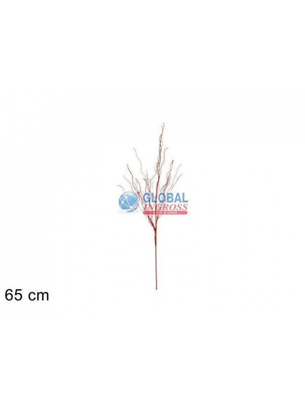 RAMO GLITTERATO 65cm ROSSO