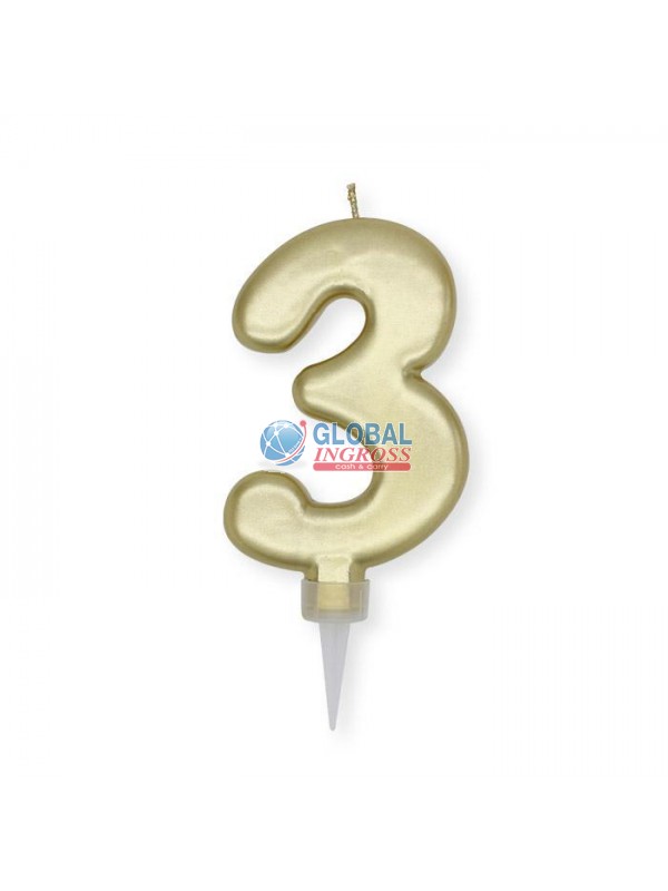 CANDELINA PLUMP ORO 3 10cm