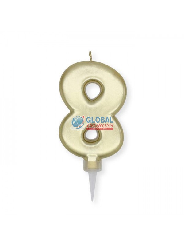 CANDELINA PLUMP ORO 8 10cm