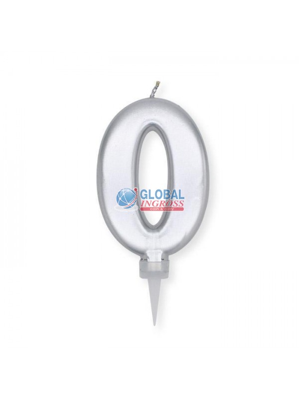 CANDELINA PLUMP ARGENTO0 10cm