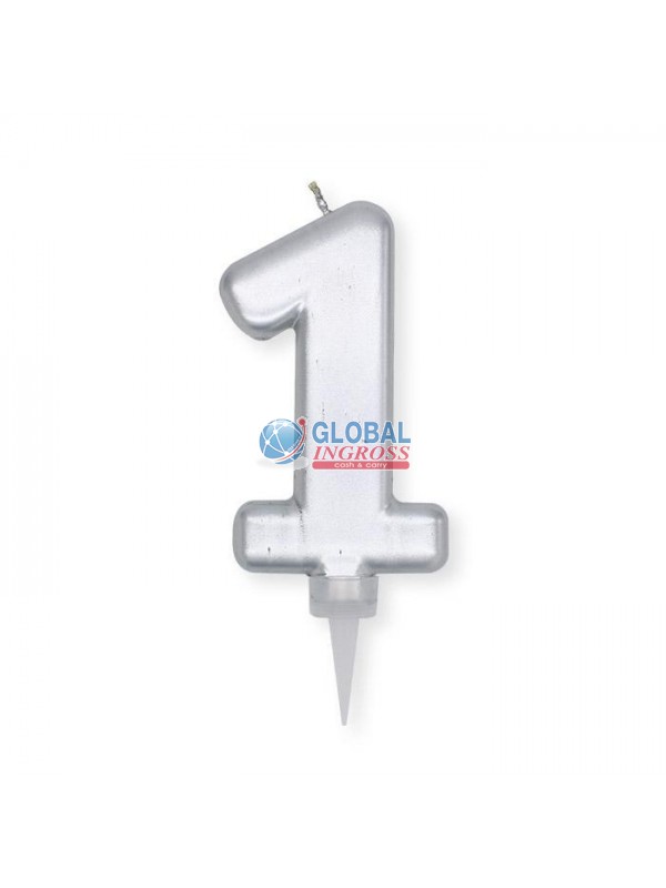 CANDELINA PLUMP ARGENTO1 10cm