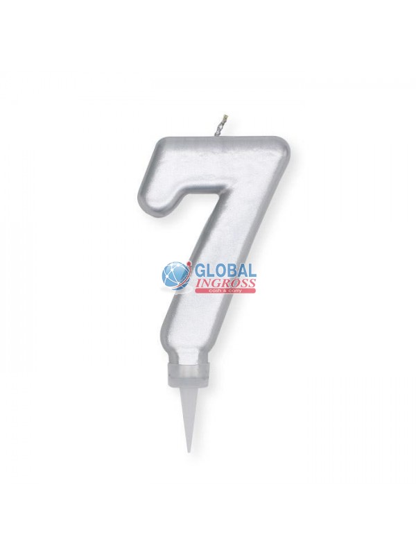 CANDELINA PLUMP ARGENTO7 10cm