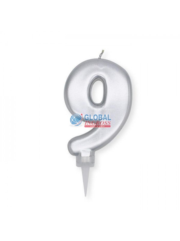 CANDELINA PLUMP ARGENTO9 10cm
