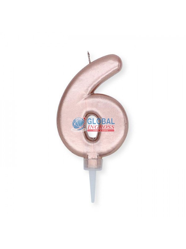 CANDELINA PLUMP ROSE GOLD 6 10cm