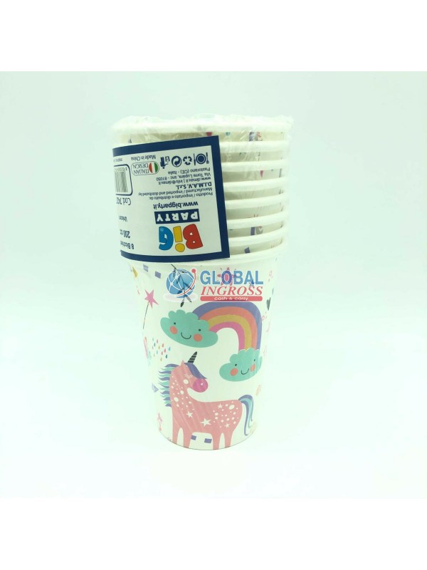 BICCHIERI UNICORN CHIC 8pz
