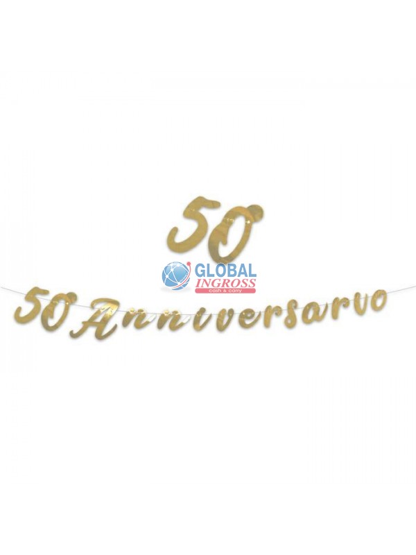 FESTONE SCRITTA 50' ANNIVERSARIO 3mt