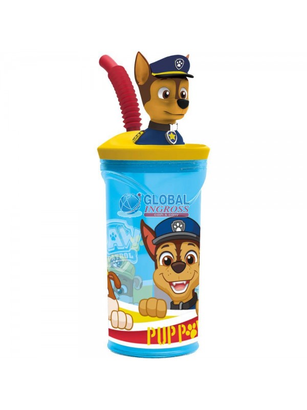 BICCHIERE 3D C/CANNUCCIA PAW PATROL