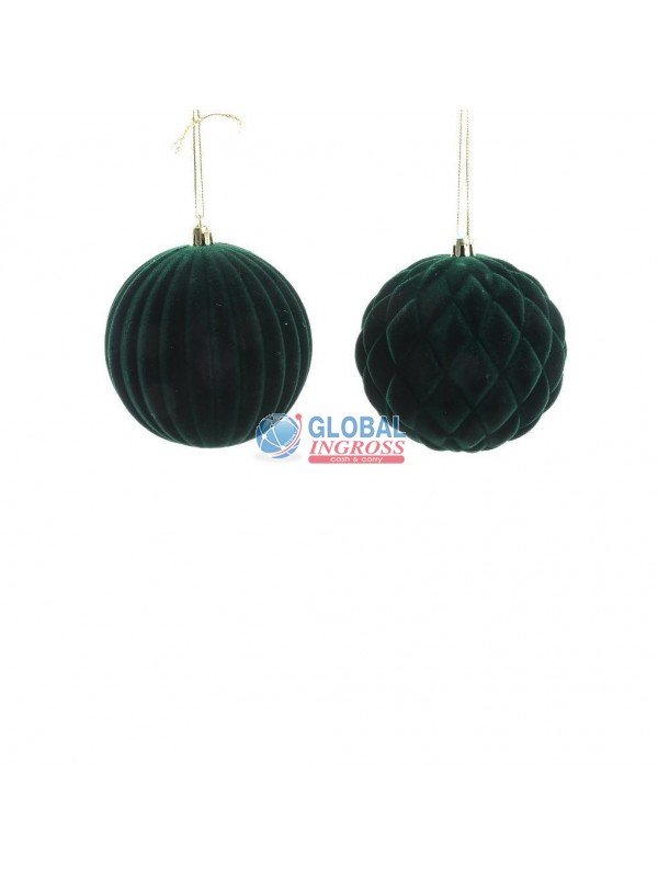 PALLA FLOCCATA VERDE 10cm ASS.